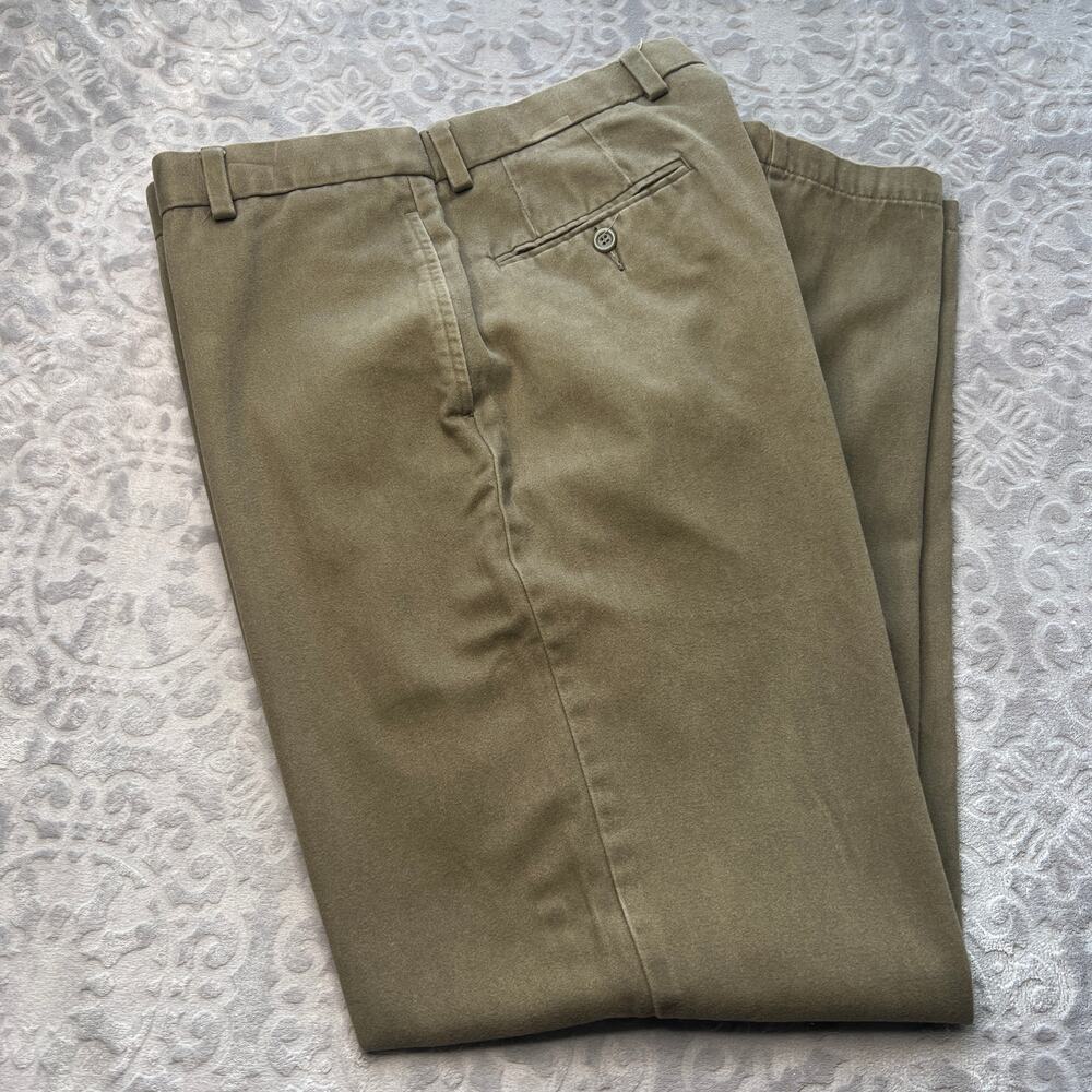 Dockers Premium Flat Front Olive 100% Cotton Chinos 36x34